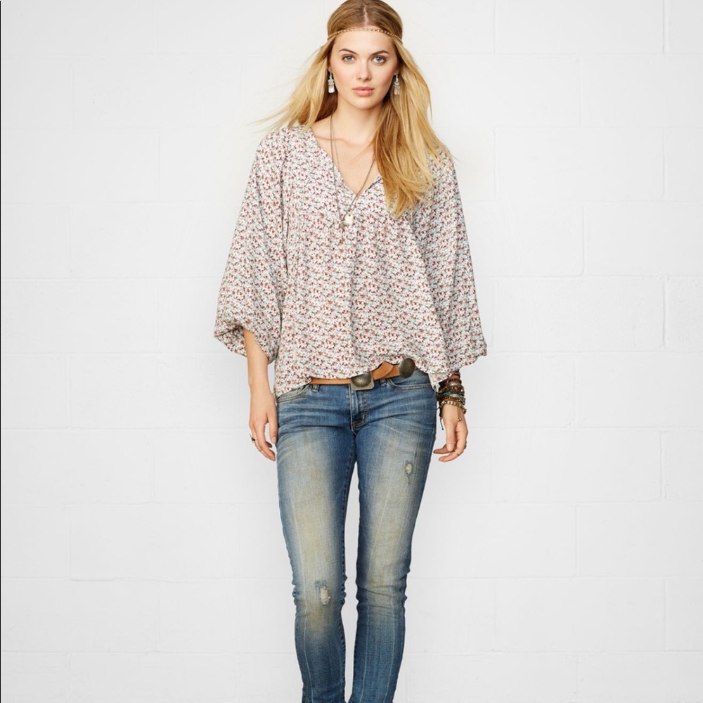 Denim Supply Floral Peasant Shirt